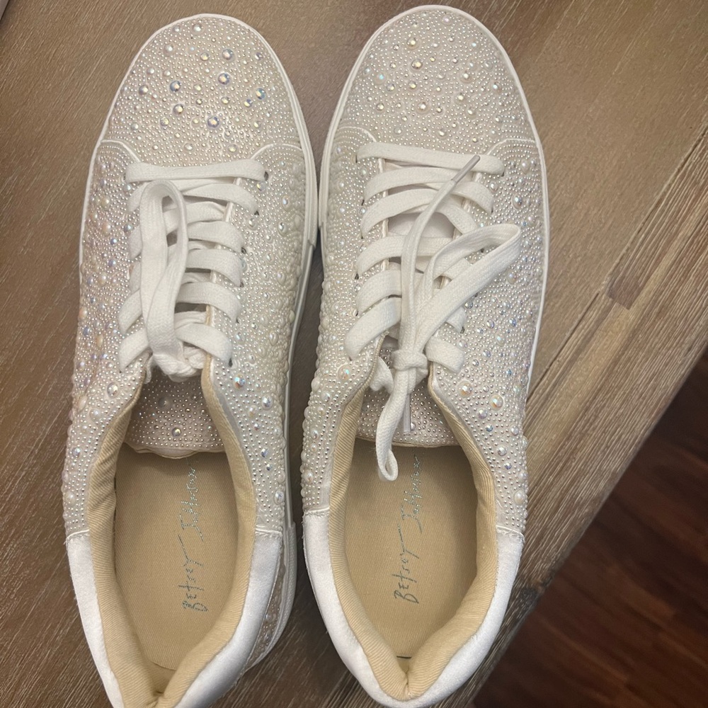 Betsy Johnson pearl sneakers